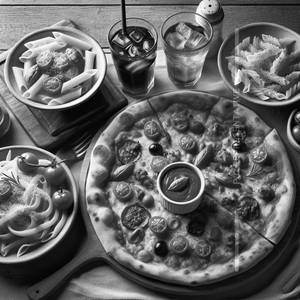 1 Classic Pizza with Pasta and 1 Cold Beverage [250 ml]