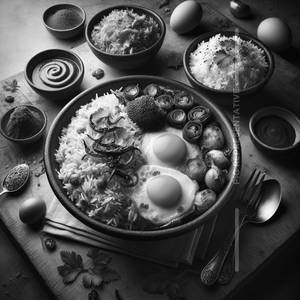 Egg Biryani With Raita