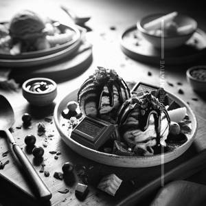 Ice Cream with Chovolate sauce