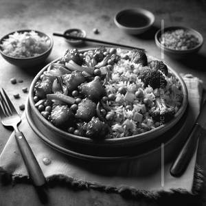 Veg fried rice+veg manchurian