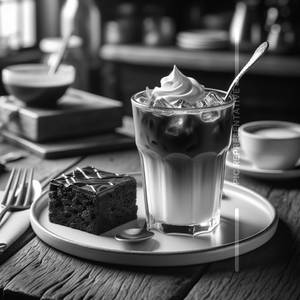 Cold Coffee with Brownie