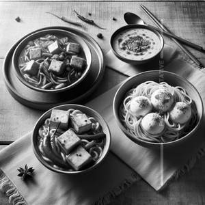 PANEER CHILLI +MIX VEG NOODLES + RASMALAI