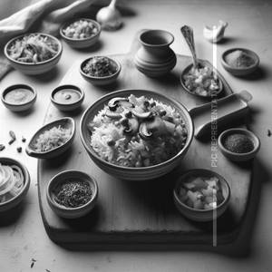 Matar Mushroom Pulao