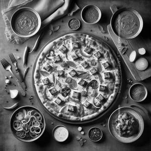 Medium Onion, Paneer, Jalapeno, American Corn Capsicum Pizza
