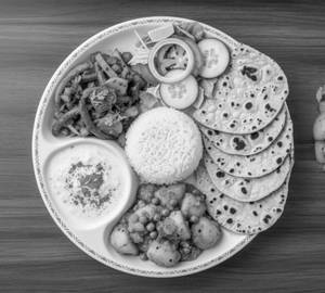 Regular veg thali