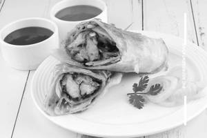 Ak Food Special Live Counter Double Egg Chicken Roll [1 Feet]