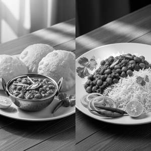 Chole Bhature and Chole Chawal