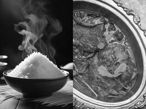 Steam Rice (500 Ml) + Chicken Kosa(2pcs) + Salad
