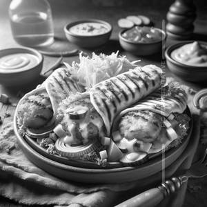 Aloo Tikki Cheese Shawarma