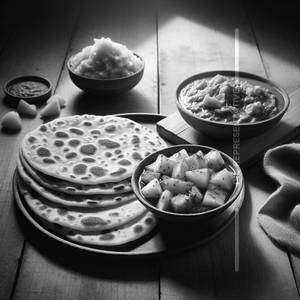 [5 Pieces] Thepla + Sukibhaji + Dahi