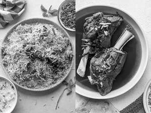 Chicken Biriyani (750 Ml) + Mutton Chap (2pcs)