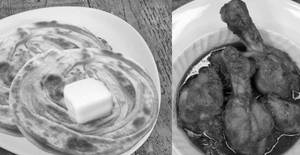 Lachha Paratha 2 Pcs + Chicken Bharta
