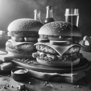 1 pcs Chicken Cheese Burger + 1 pcs Paneer Burger