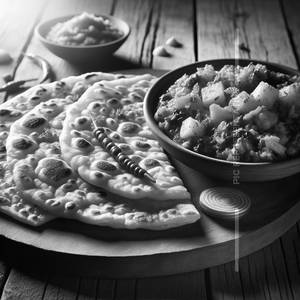 Aloo Paratha With Sabzi