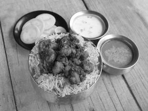 Prawn Spl Biryani (with Chicken Dum Rice)