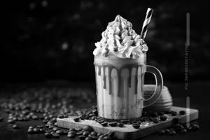 Cold coffee with ice cream