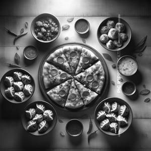 Pizza momos [steamed]