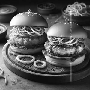 Baithak Special Burger + Chowmein Burger