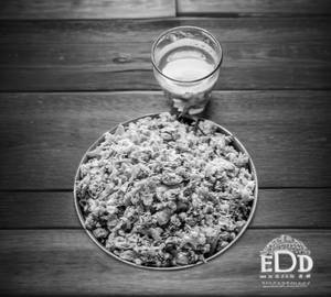 Egg bhurji with two lacha paratha