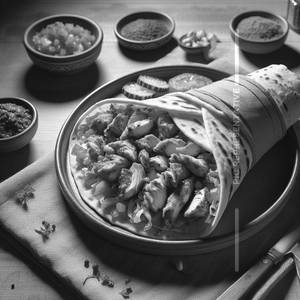 Chicken Schezwan Shawarma