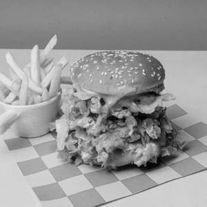Double Chicken Peri Peri Burger + (Complimentary Fries )
