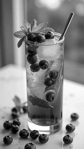 Blueberry Bubble Mojito