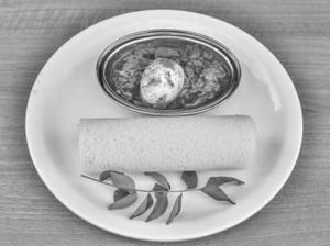 Puttu egg curry combo