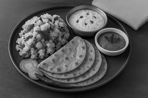 Fresh Wheat Chapathi with Aloo Pallem - Soft Roti & Delicious Potato Curry
