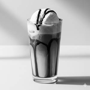 Cold coffee with ice cream