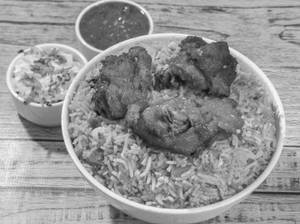 Chilli chicken biryani