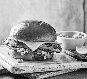 Mexican chicken burger