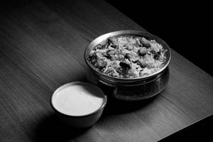 Mushroom Biryani With Raita