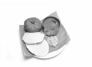 2 Pcs Idli + 1  Pcs Vada