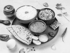 Egg Bhurji Curry Meal