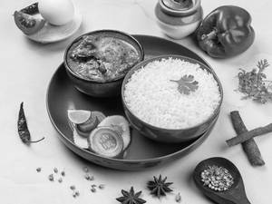 Kadhai Egg Curry With Rice