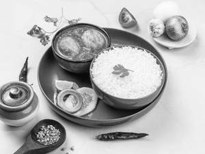 Egg Curry With Rice