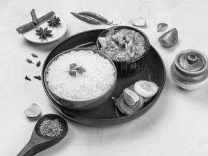 Aloo Gobhi Curry Rice