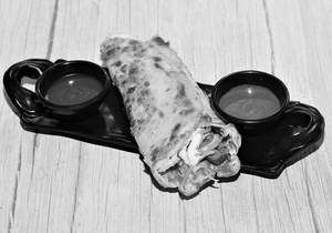 Cheesy Oregano Chaap Kathi Roll