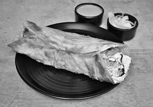 Cheesy Jalapeno Chaap Kathi Roll