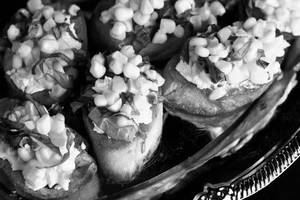 Corn Cheese Bruschetta