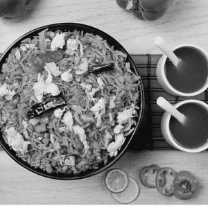 Schezwan Fried Rice Egg