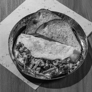Mushroom And Parmesan Omelette