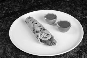 Mutton Kebab Roll with Cold Drink