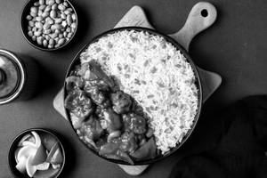 Fried Rice With Chicken Kungpao Gravy
