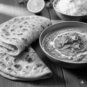 2 Roti + Chicken Curry ( 150- 200 g)