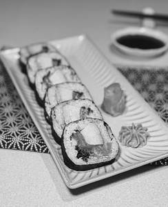 Crispy Salmon Skin & Salmon Avocado Roll (6pc)