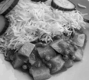 Aloo Matar + Flavour Rice