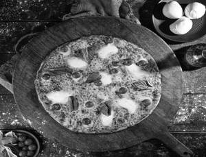 Classic Margherita Thin Crust Pizza.