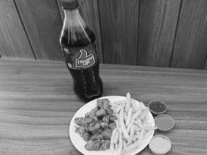 20pc Chicken Popcorn,  Fries S And 1 Thums Up