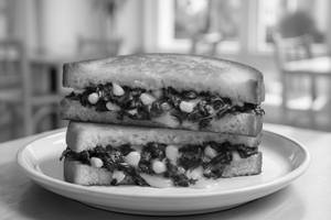 Spinach Corn Cheese Grilled Sandwich